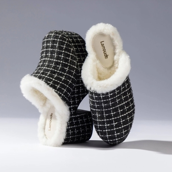 🖤🔹️ LARROUDE 🔹️Made In Brazil Miso Platform Lined Mules, black for women - Picture 6 of 9